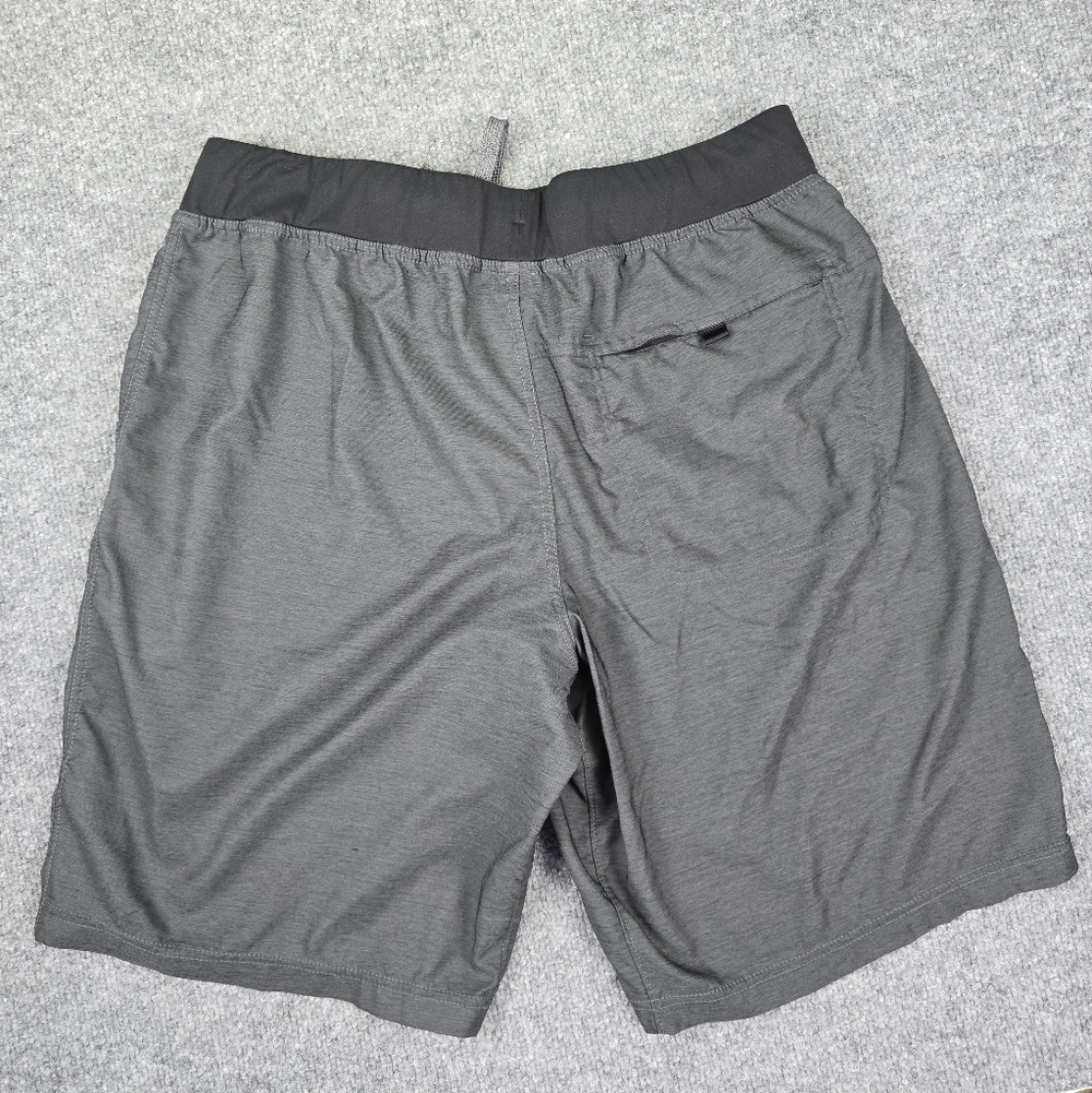prAna Men's Peak to Creek Shorts Large Heather Gray Athletic Stretch 9" Inseam - Picture 3 of 8